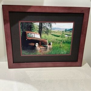 Vintage Truck Framed Wall Art - Burgundy